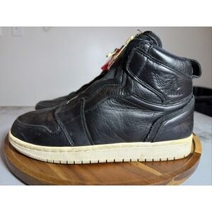 Nike Air Jordan 1 High Zip Black Sail University AQ3742-016 Womens 8.5 Sneaker
